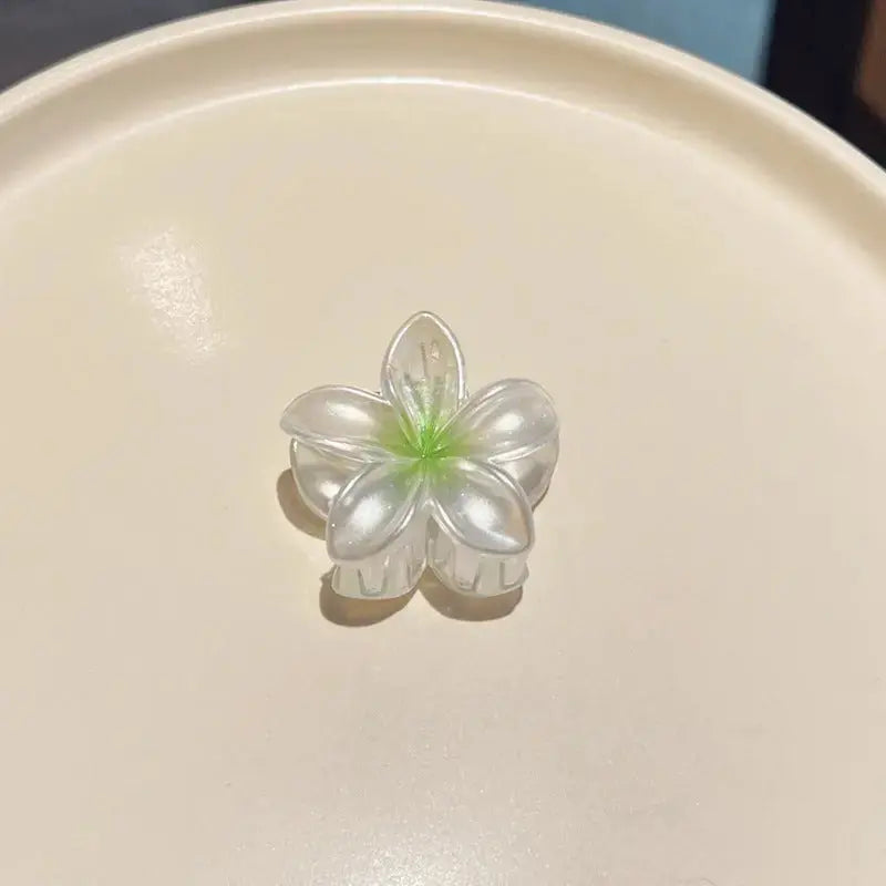 Candy Color Plumeria Rubra Grabber Clip Headdress Braceora