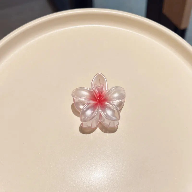 Candy Color Plumeria Rubra Grabber Clip Headdress Braceora