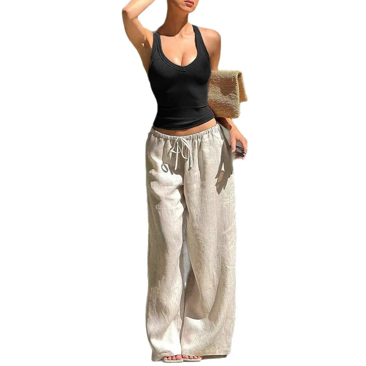 Womens Solid-Color Casual Slim-fit Camisole Braceora