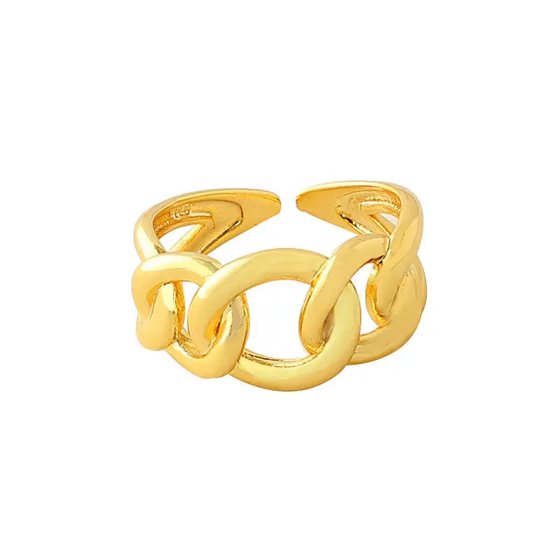 Bague moderne dorée pour femme