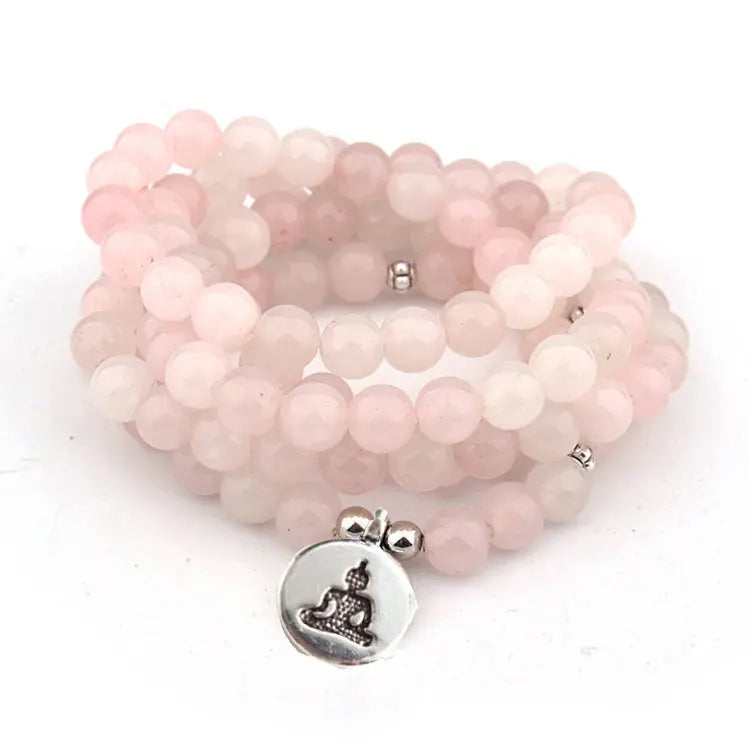Natural Stone Powder Crystal Yoga Bracelet Braceora