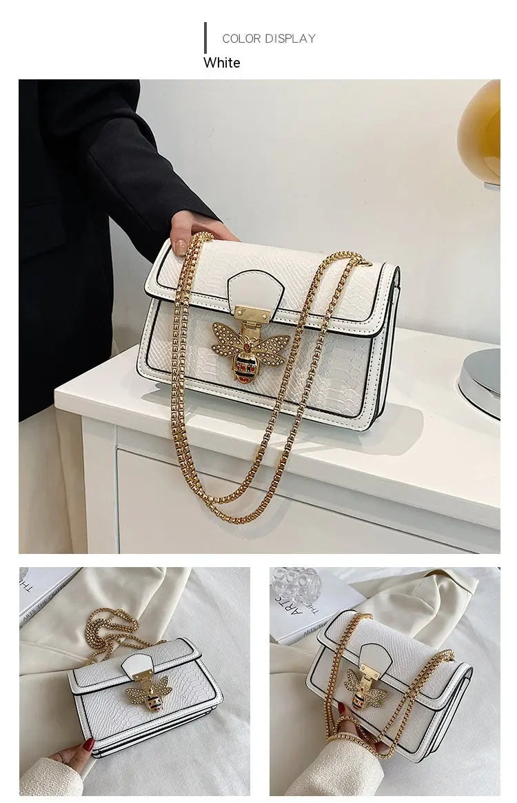 Fashionable Stylish Chain Shoulder Trendy Retro Messenger Bag Braceora