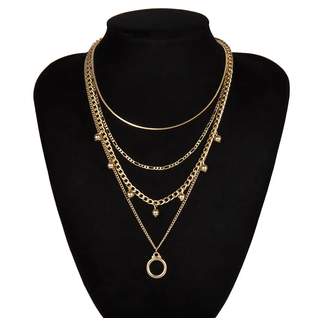 Bohème Multi couche perle collier ras du cou pendentif femmes gothique cercle serpent gland longue chaîne collier Festival chandail bijoux Braceora