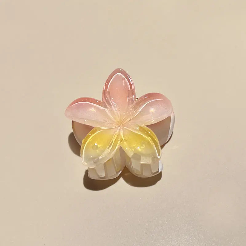 Candy Color Plumeria Rubra Grabber Clip Headdress Braceora