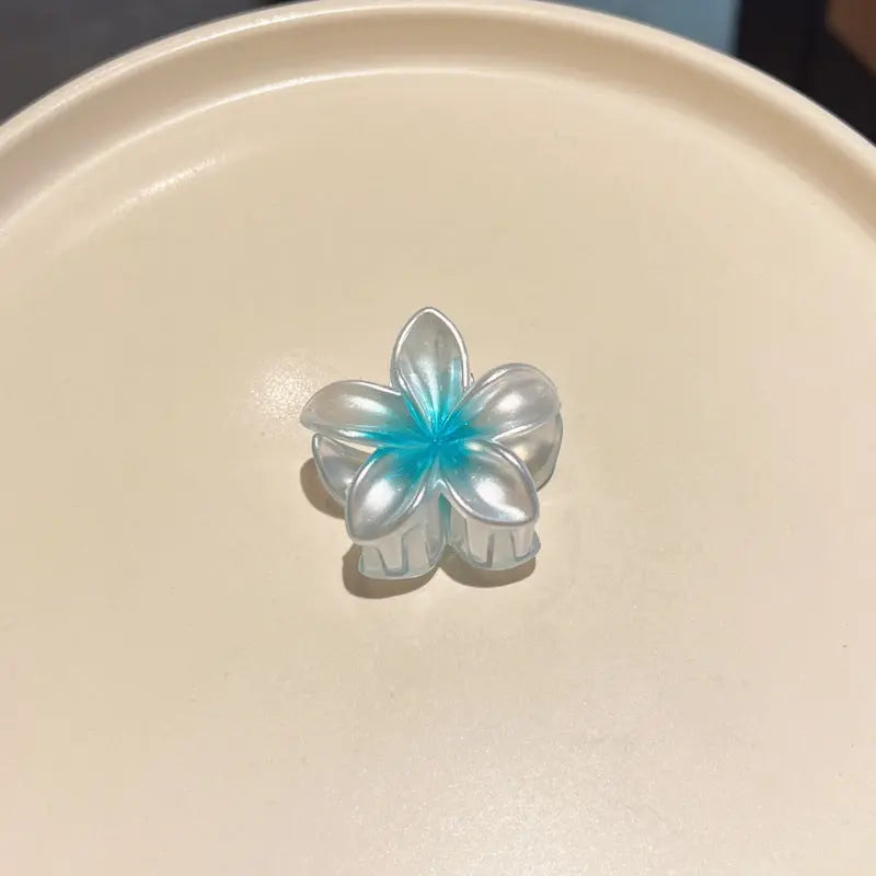 Candy Color Plumeria Rubra Grabber Clip Headdress Braceora