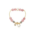 Natural Stone Star And Moon Strawberry Crystal Bracelet Women Braceora