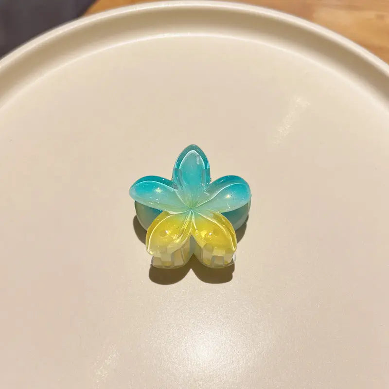 Candy Color Plumeria Rubra Grabber Clip Headdress Braceora