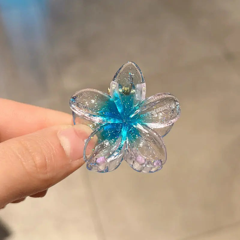 Candy Color Plumeria Rubra Grabber Clip Headdress Braceora