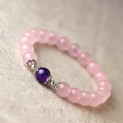 Bracelet cristal améthyste femme