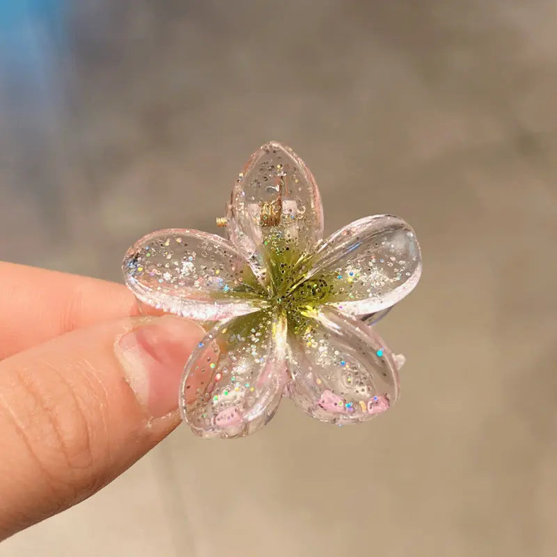 Candy Color Plumeria Rubra Grabber Clip Headdress Braceora