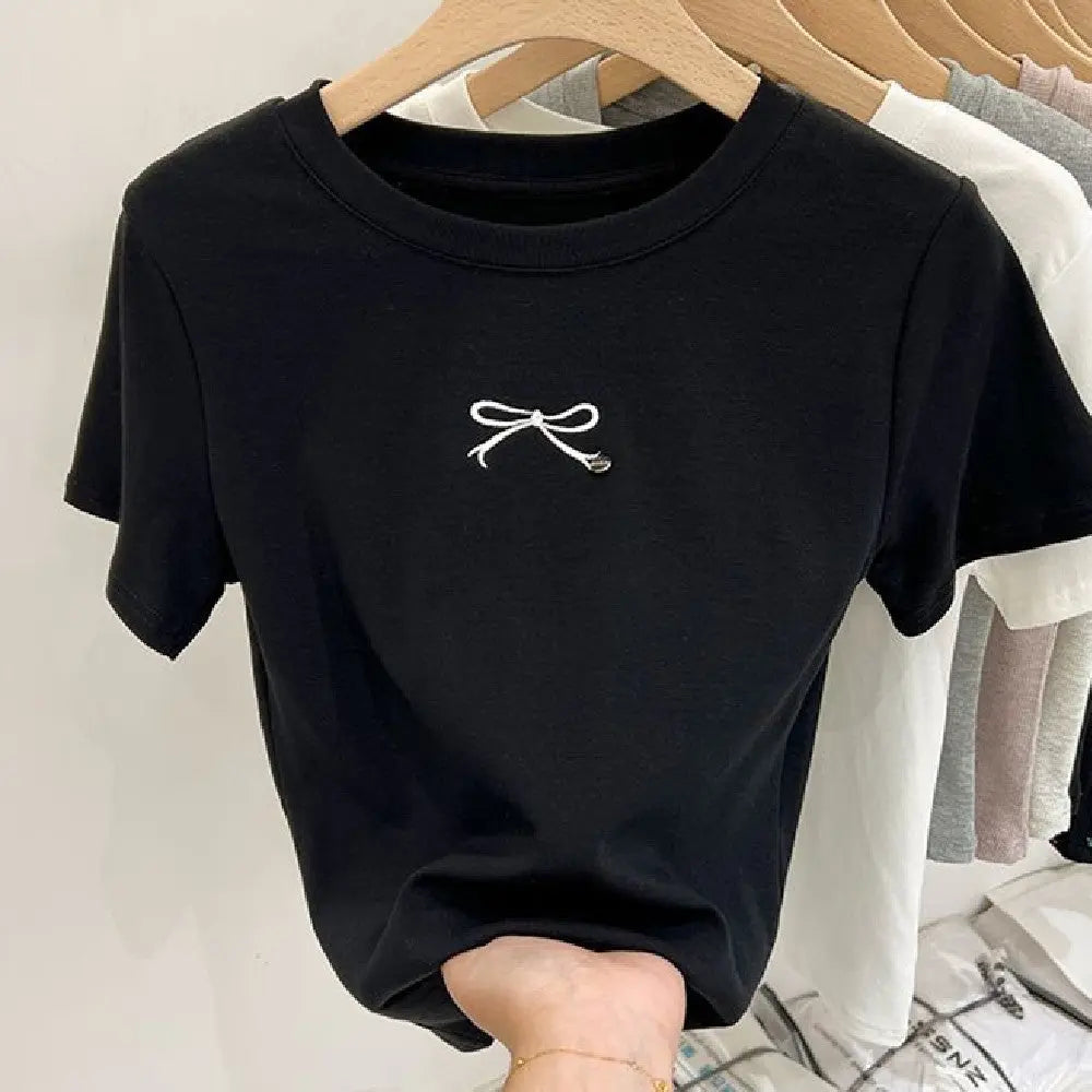 Top femme simple petit nœud élégant et confortable Braceora