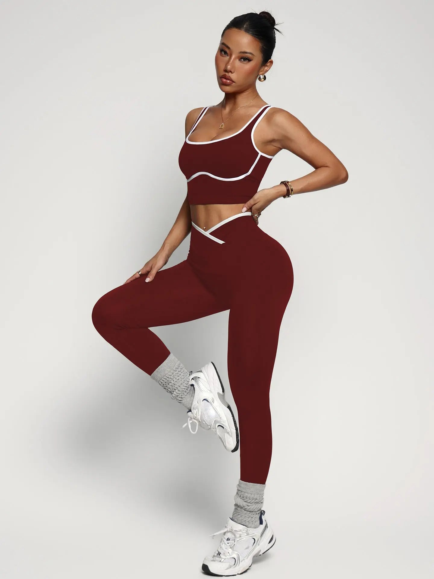 Sports Bra And Fitness Yoga Pants Yoga Outfit Two-Piece Set Braceora
