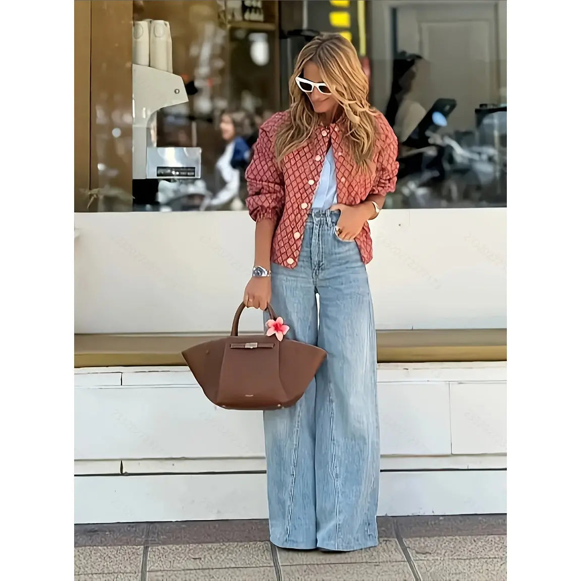 Veste casual tendance à manches longues pour femme