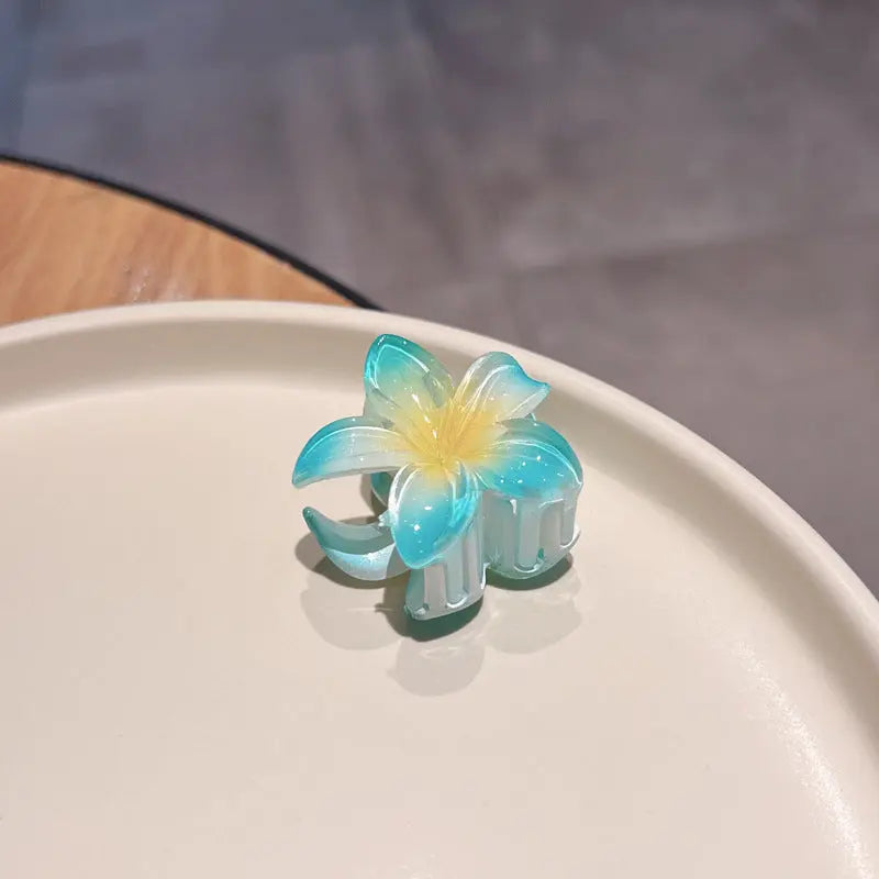 Candy Color Plumeria Rubra Grabber Clip Headdress Braceora