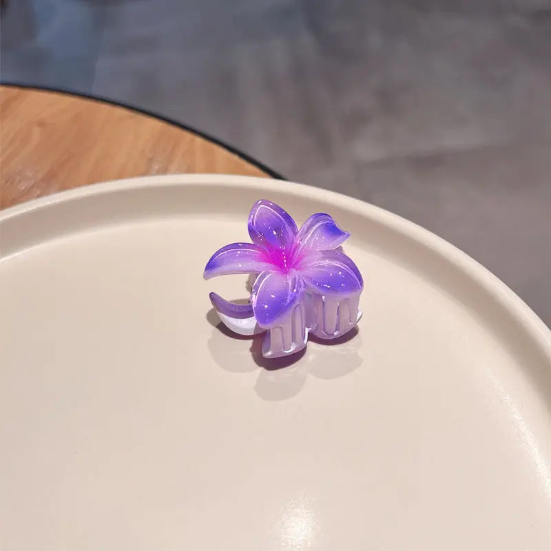 Candy Color Plumeria Rubra Grabber Clip Headdress Braceora