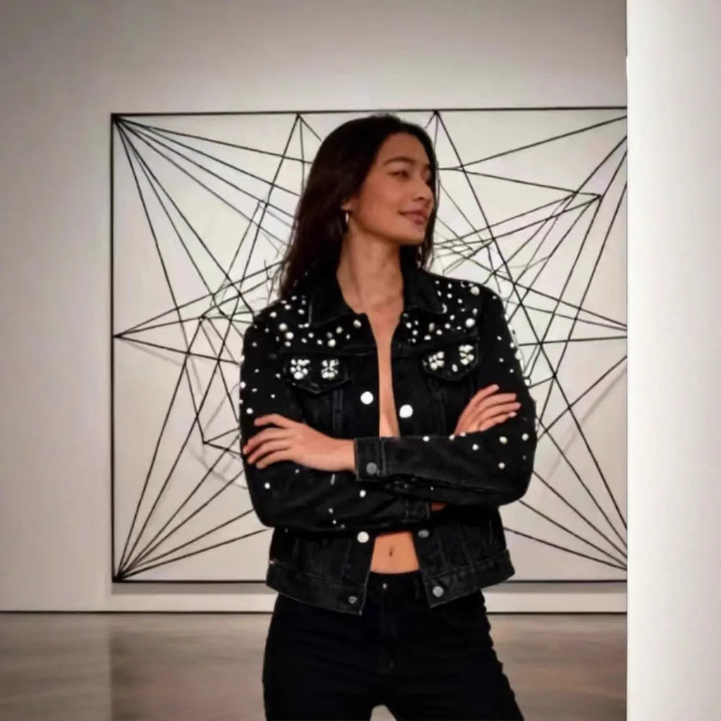 Veste femme slim noire élégante