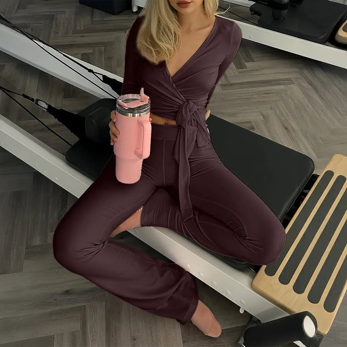 European And American Sports Style Two-piece Suit Women's Clothing Braceora