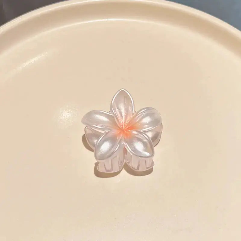 Candy Color Plumeria Rubra Grabber Clip Headdress Braceora