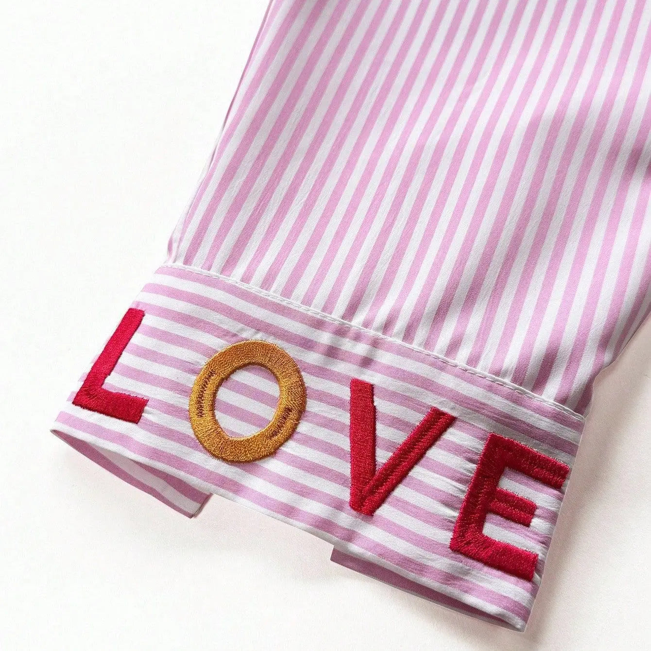 Womens Fashion Casual Embroidered Long-Sleeve Shirt Braceora