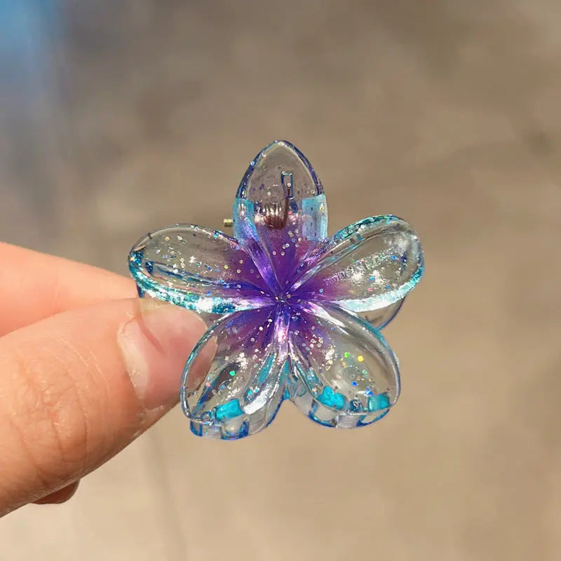 Candy Color Plumeria Rubra Grabber Clip Headdress Braceora