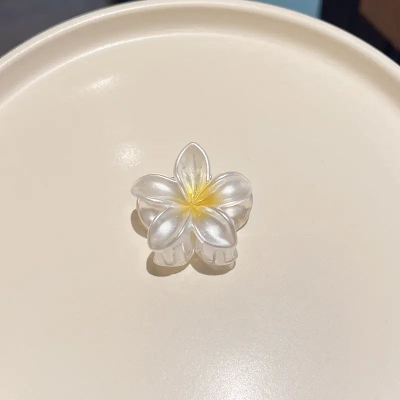 Candy Color Plumeria Rubra Grabber Clip Headdress Braceora