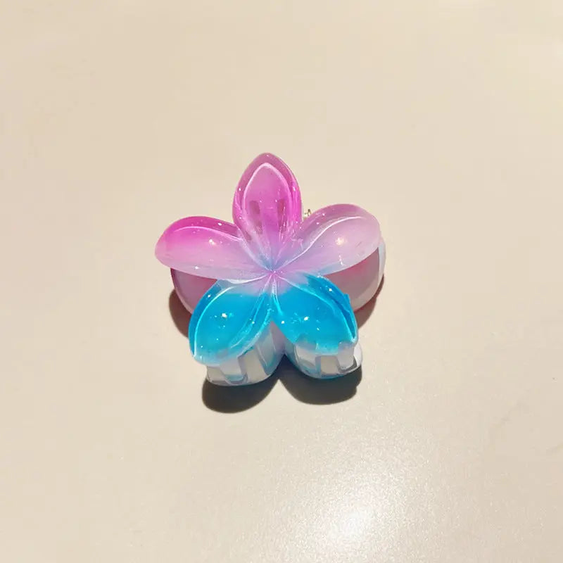 Candy Color Plumeria Rubra Grabber Clip Headdress Braceora