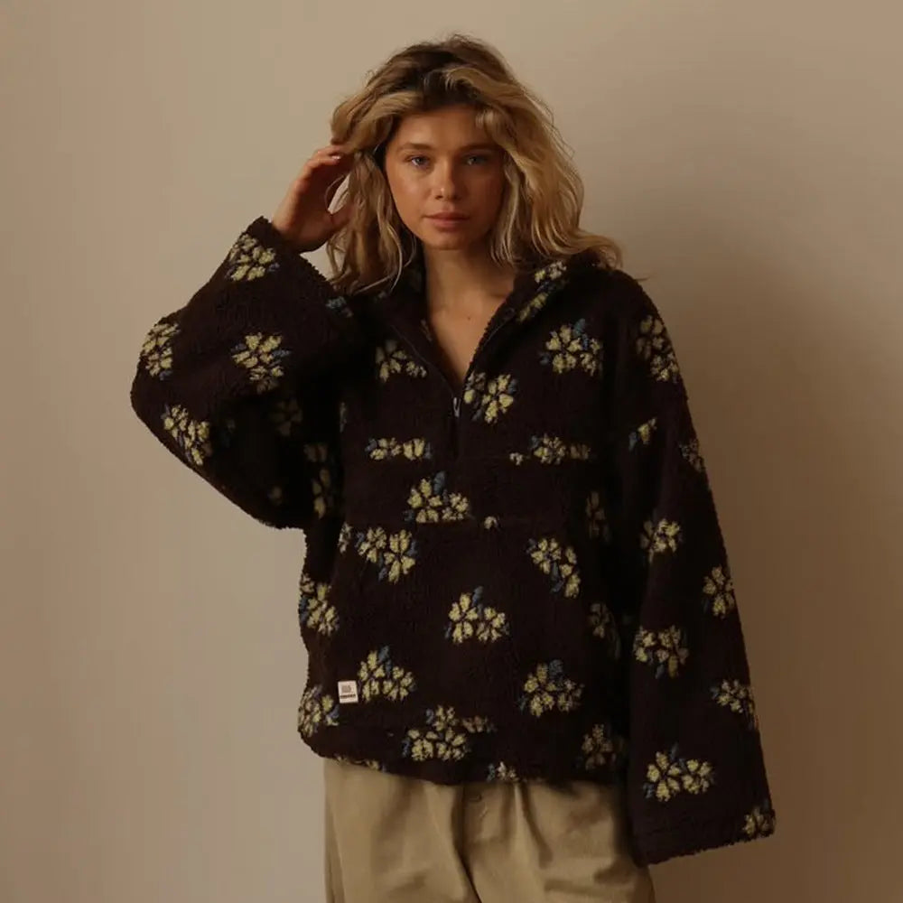 Pull Street Casual Loose Zip Braceora