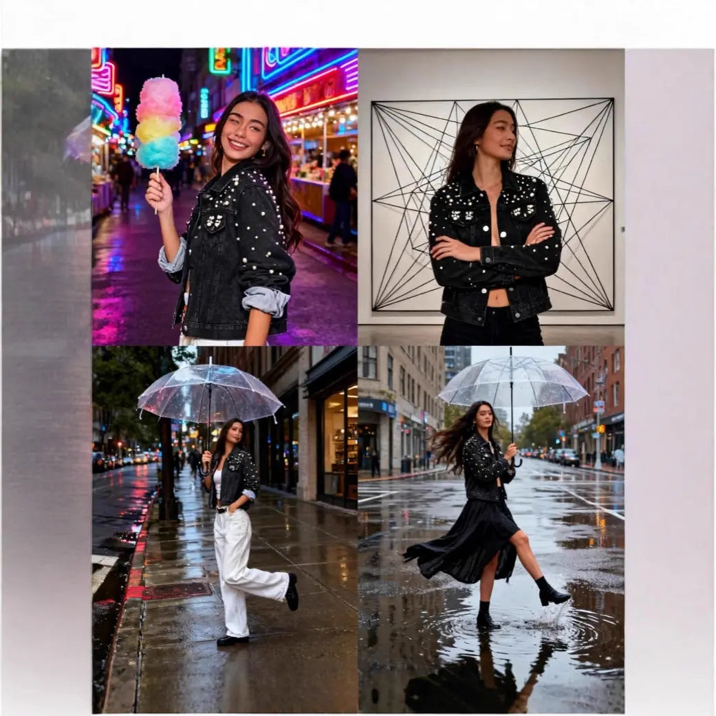 Women's Black Stylish Slim-fit Jacket Top Braceora