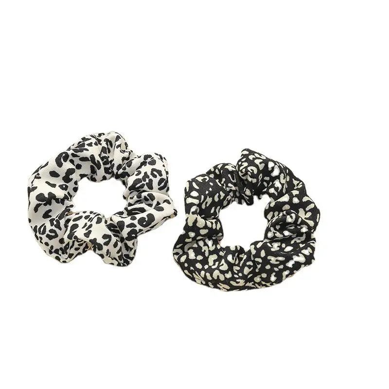 Autumn Winter Retro Leopard Print Polka Dot Large Intestine Hair Ring Braceora