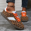 Leopard-print Casual Flat Sneakers Braceora