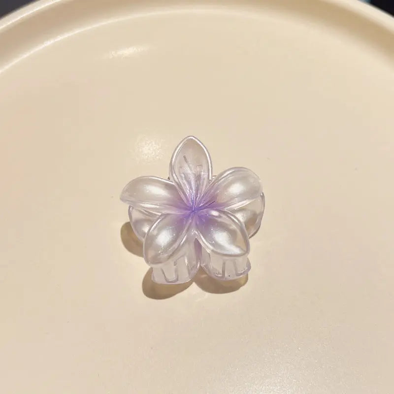 Candy Color Plumeria Rubra Grabber Clip Headdress Braceora
